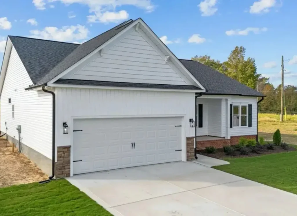 New construction home exterior